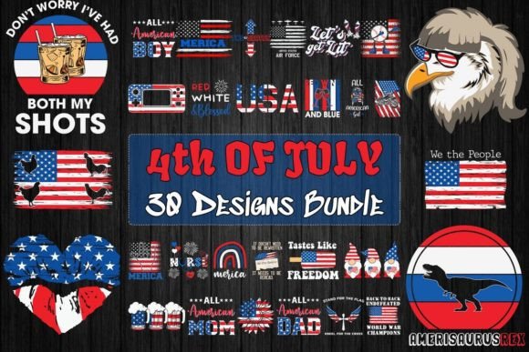 4th of July Bundle SVG: Graphics for T-Shirt Designs