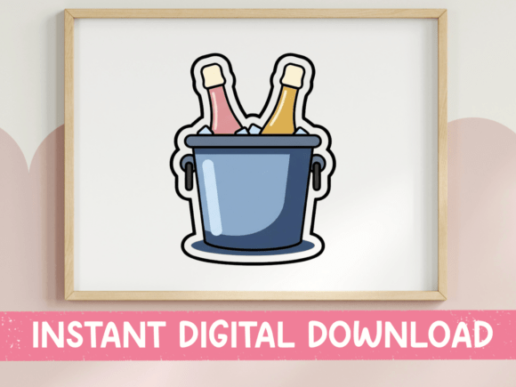 Champagne Ice Bucket Party Design: Graphics for T-Shirt Designs