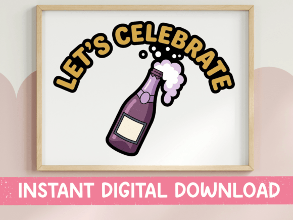 Let's Celebrate Sticker: Graphics for T-Shirt Designs