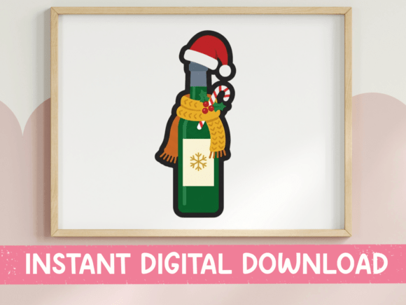 Review: Christmas Wine Bottle Festive Sticker for Holiday Embroidery