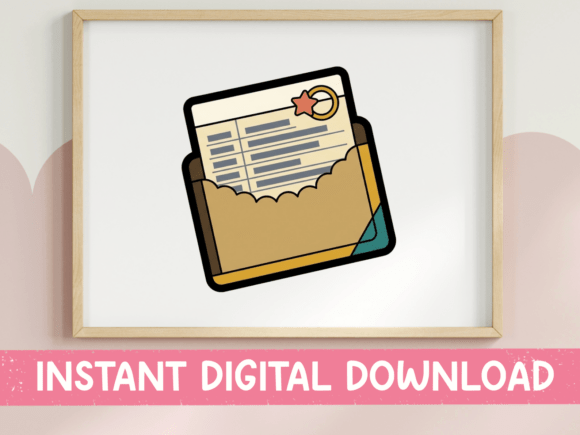 Reviewing the Letter in Envelope Pen Pal Sticker Design