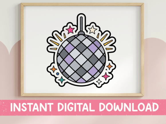 Silver Disco Ball Graphics for T-Shirt Designs