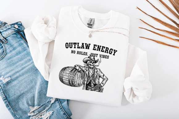 Skeleton Outlaw Graphics for T-Shirt Designs
