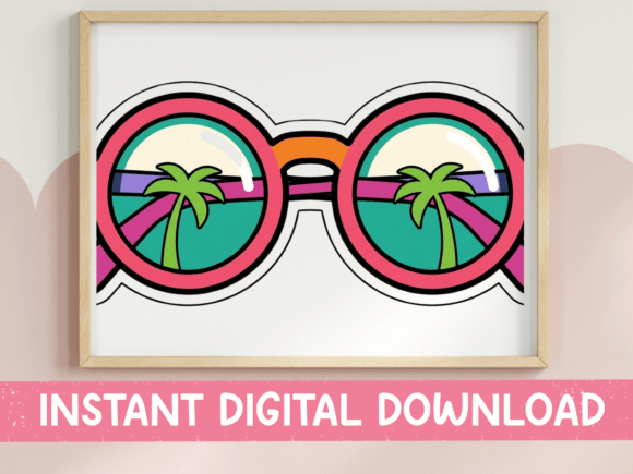 Tropical Sunglasses Graphics for T-Shirt Designs
