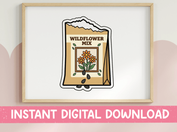 Wildflower Mix Sticker: Graphics for T-Shirt Designs